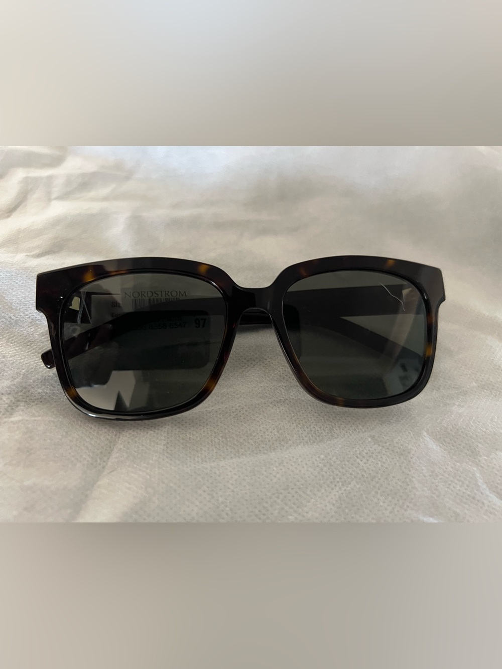 YSL Saint Laurent Tortoiseshell Sunglass Arm with Gold Lettering